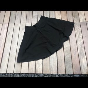 RUBY BOUTIQUE Solid Black A Line Zip Up Skirt